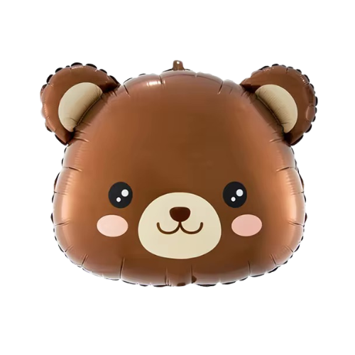 Cute Bear Face Foil Balloon