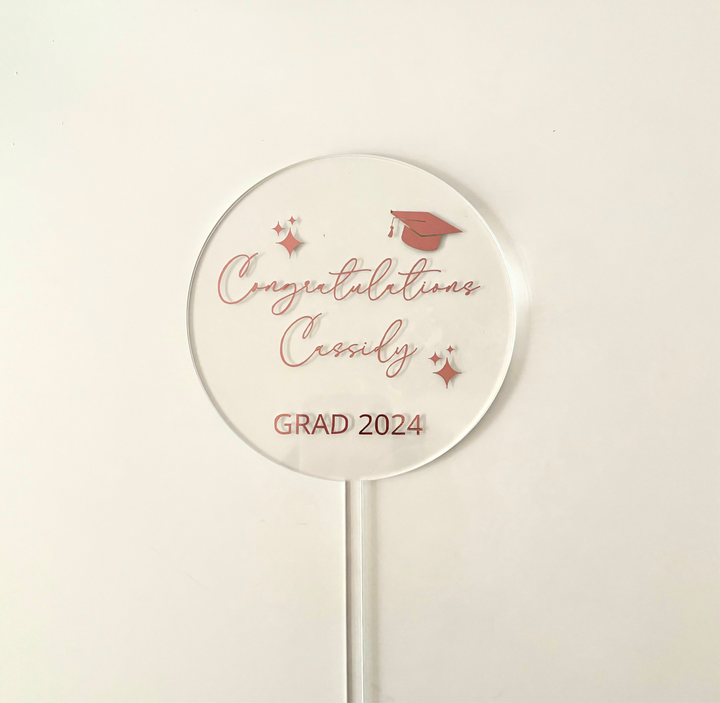 Congratulations Grad Acrylic Cake Topper