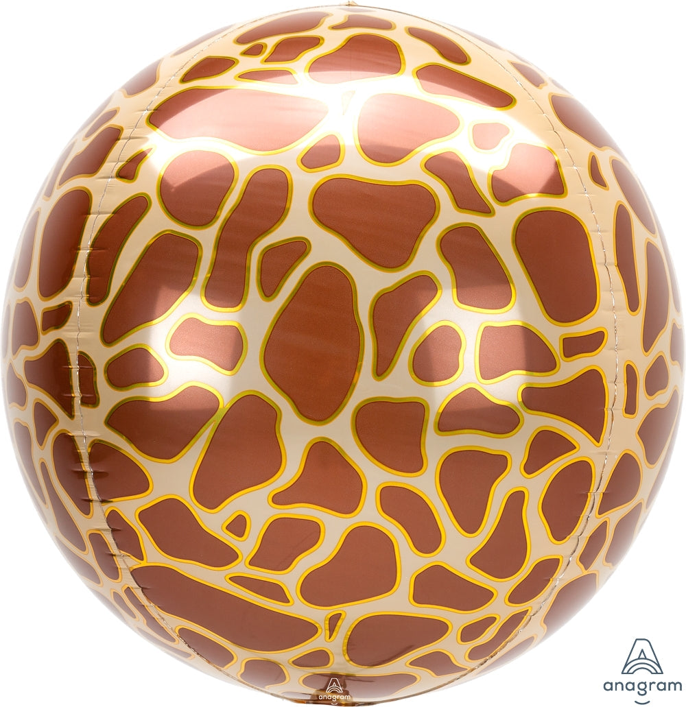 Giraffe Print Orbz Foil Balloon