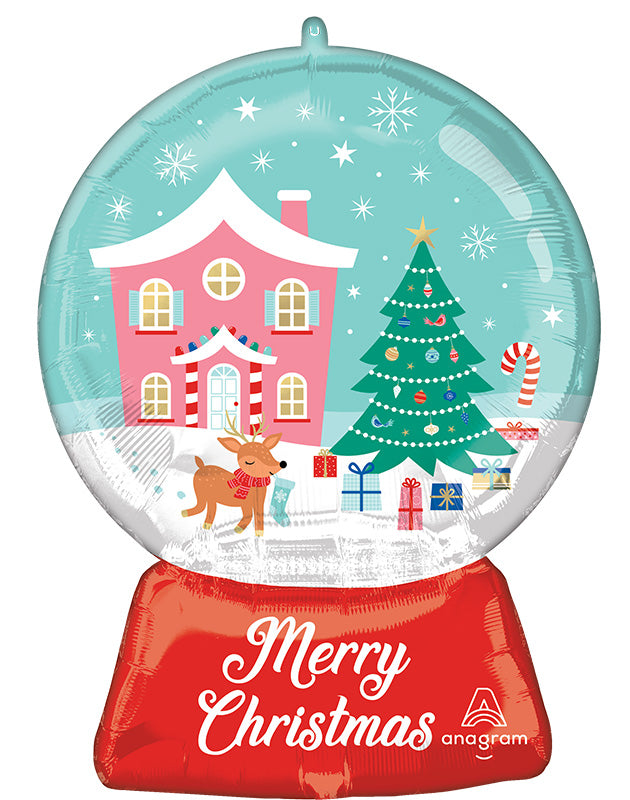 Snow Globe Wonderland Supershape Foil Balloon