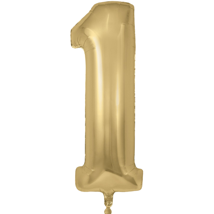 Jumbo Foil Number Balloon (0-9), gold silk