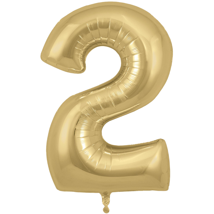Jumbo Foil Number Balloon (0-9), gold silk