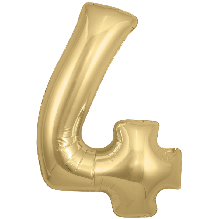 Jumbo Foil Number Balloon (0-9), gold silk