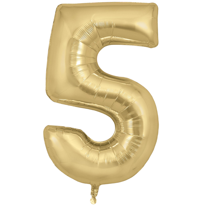 Jumbo Foil Number Balloon (0-9), gold silk