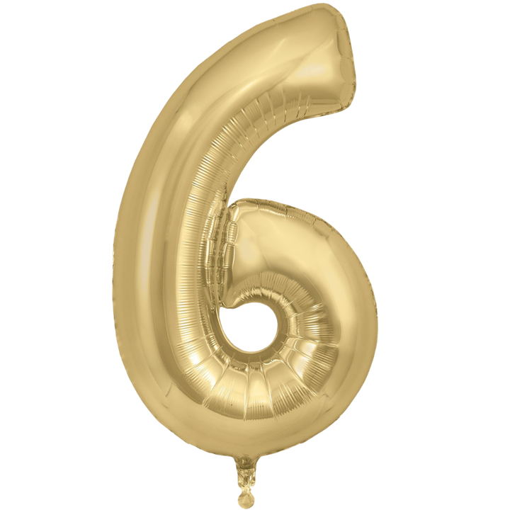 Jumbo Foil Number Balloon (0-9), gold silk