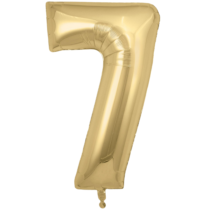 Jumbo Foil Number Balloon (0-9), gold silk