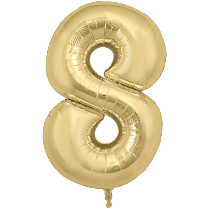Jumbo Foil Number Balloon (0-9), gold silk