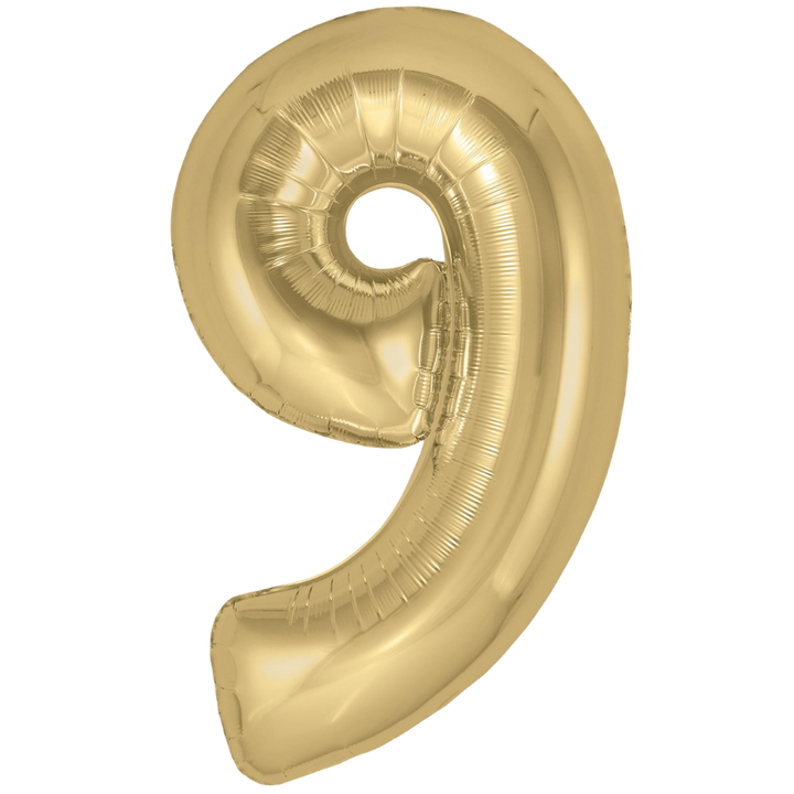 Jumbo Foil Number Balloon (0-9), gold silk