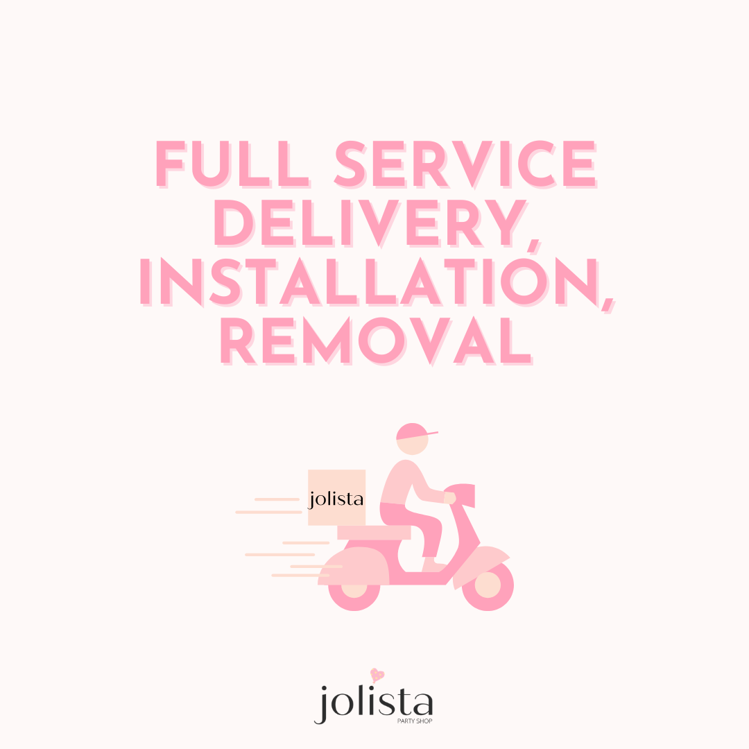 Full service delivery, installation and removal (local < 20 km)