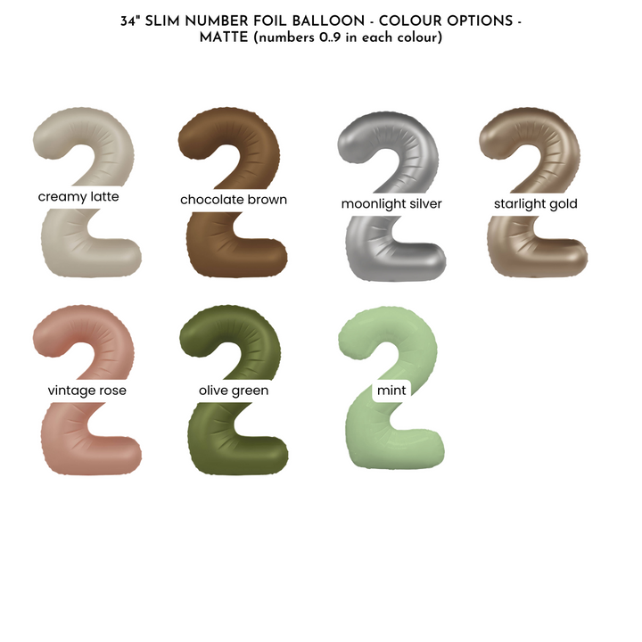 Number Balloon Column (choose your colours)