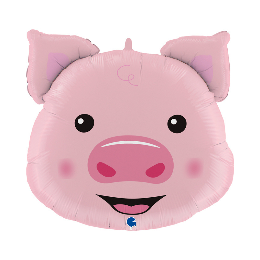 Pig Face Foil Balloon