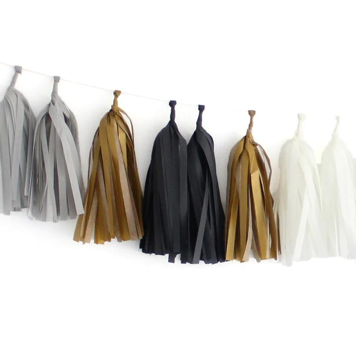 Tissue Paper Tassel Garland Kit - Tuxedo