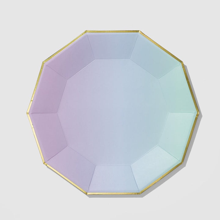 Yes Way, Ombre Plates (two sizes) Set of 10