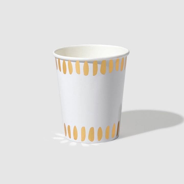 Gold Brushstroke Cups (set of 10)