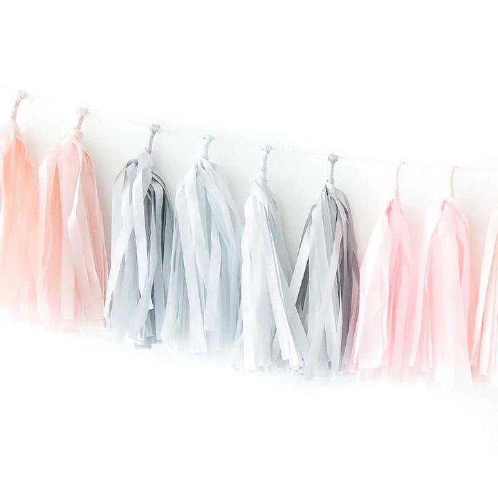 Tissue Paper Tassel Garland Kit - Pink Quartz