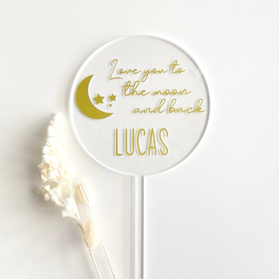 To the Moon Cake Topper