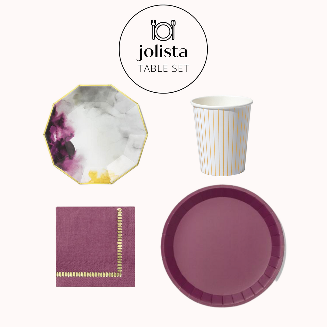 Plum Flora Table Set