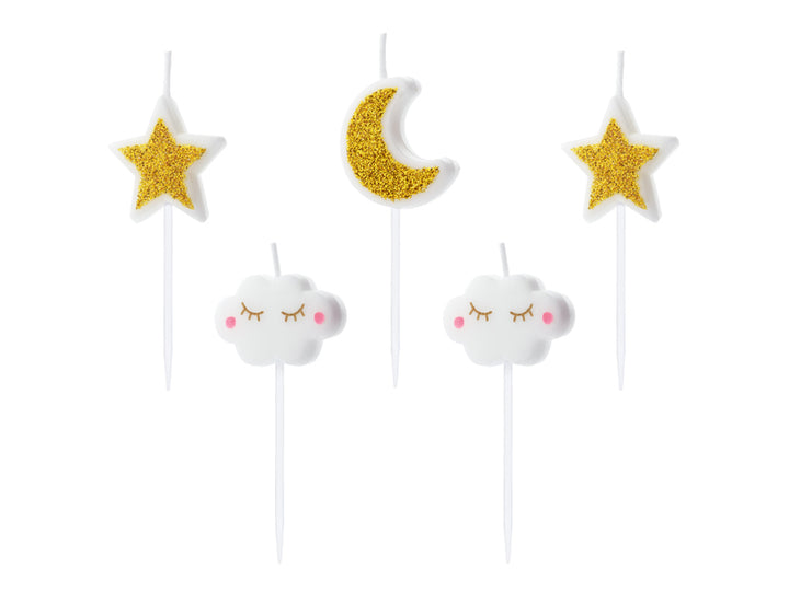 Mini Candle Set, Stars & Moon