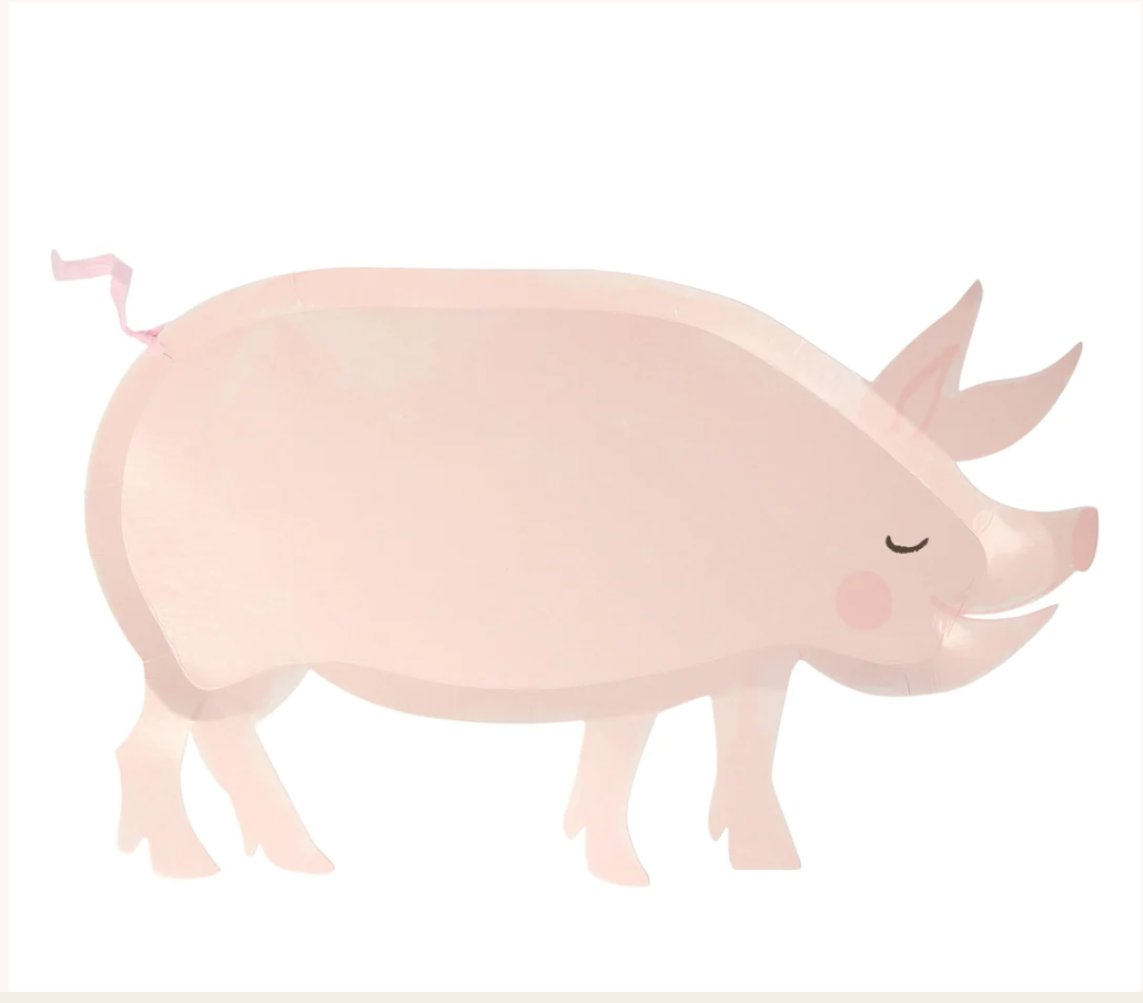 Pig Plates Set of 12