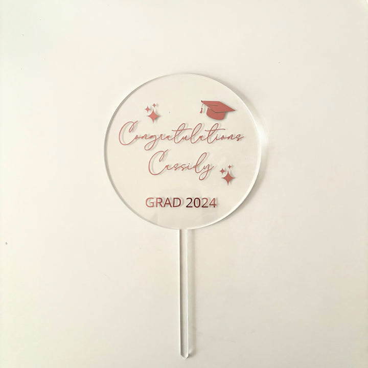 Congratulations Grad Acrylic Cake Topper