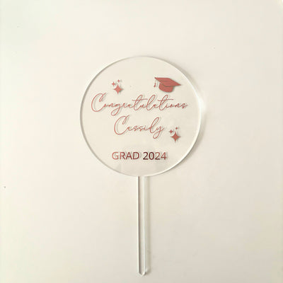 Congratulations Grad Acrylic Cake Topper