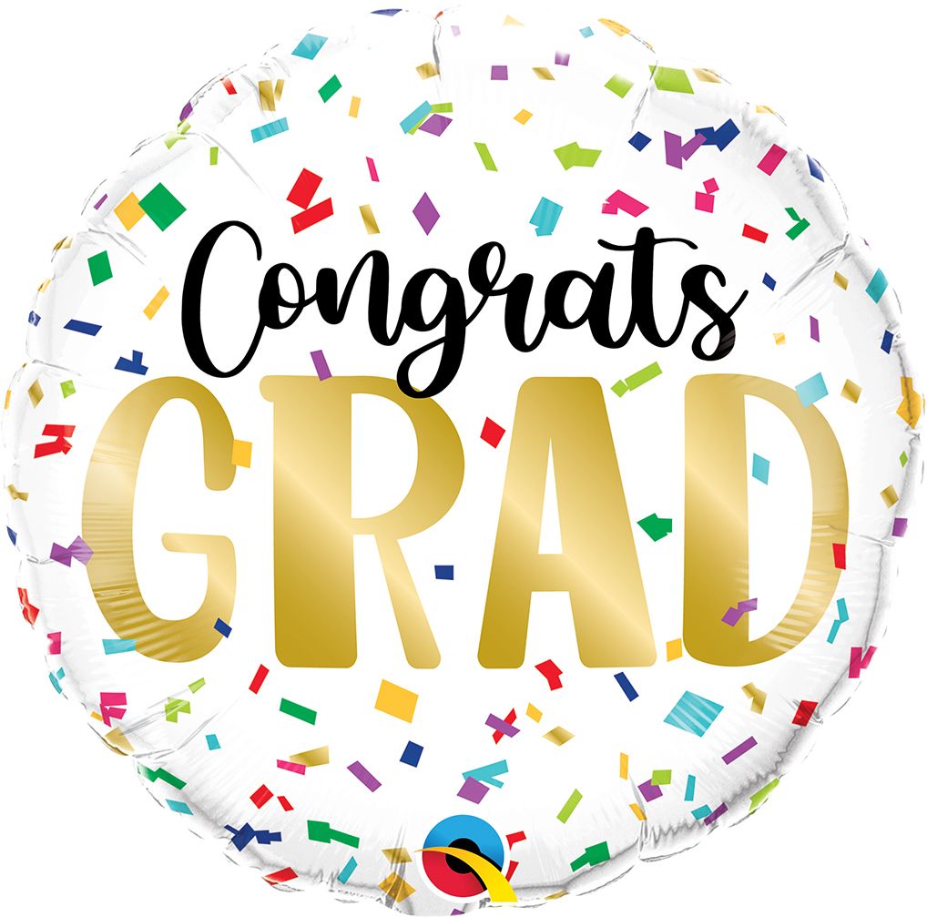 Congrats Grad Confetti Foil Balloon
