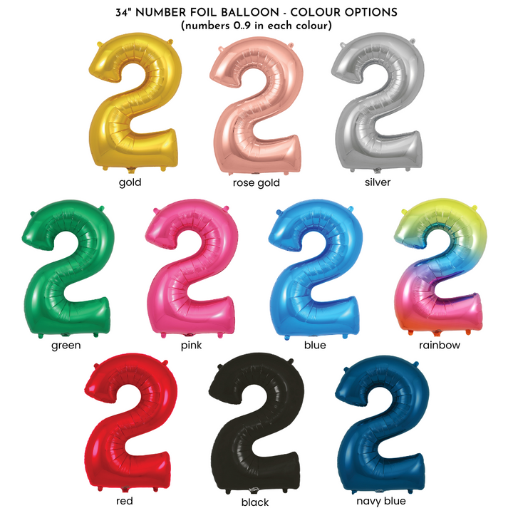 Jumbo Number Balloon Column (choose your colours)