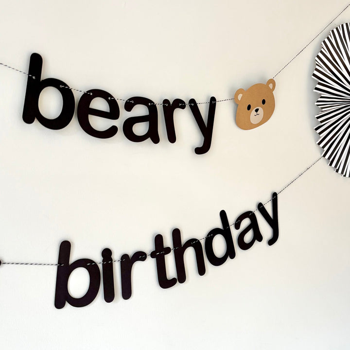 My Beary First Birthday Banner