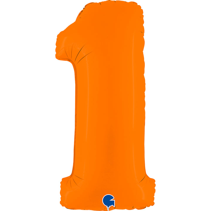 Jumbo Foil Number Balloon (0-9), orange