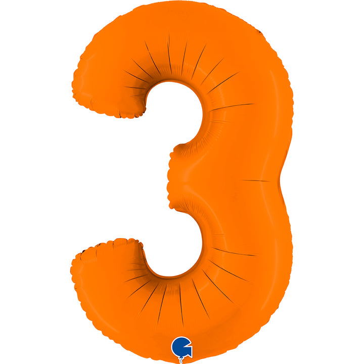 Jumbo Foil Number Balloon (0-9), orange