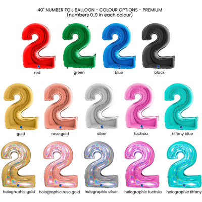 Premium Jumbo Number Balloon Column (choose your colours)