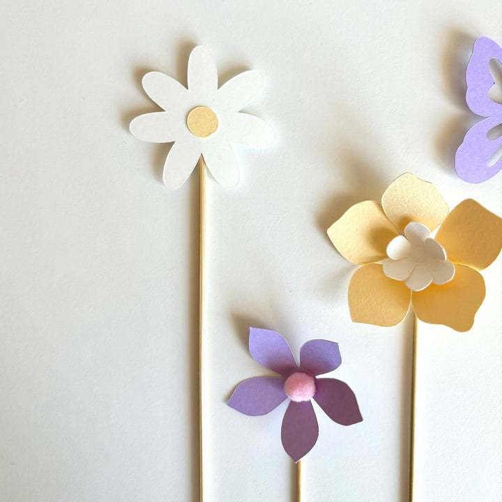 Flower Cake Topper Set