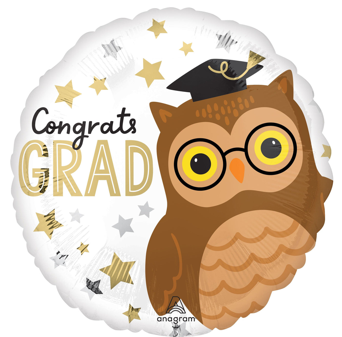 Congrats Grad Owl Foil Balloon