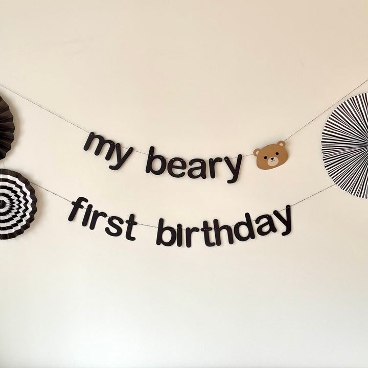 My Beary First Birthday Banner