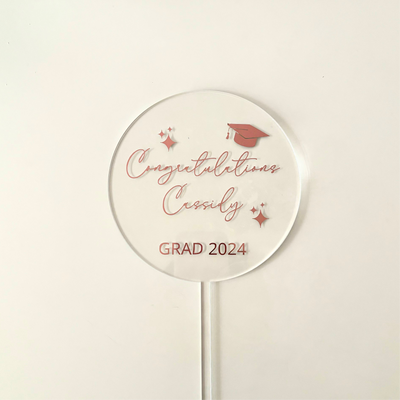 Congratulations Grad Acrylic Cake Topper