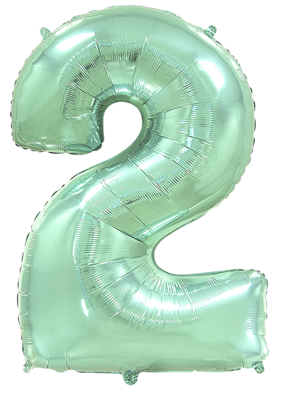 Jumbo Foil Number Balloon (0-9), pastel mint