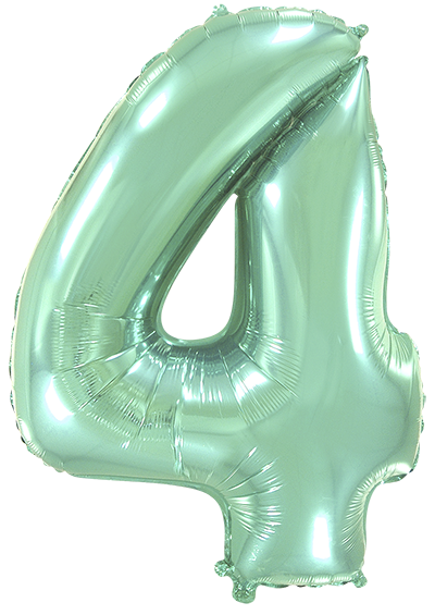 Jumbo Foil Number Balloon (0-9), pastel mint