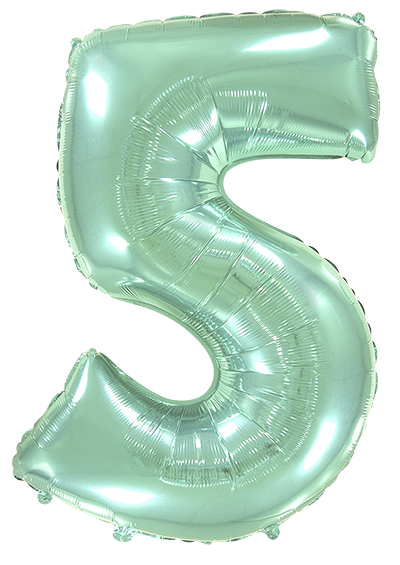 Jumbo Foil Number Balloon (0-9), pastel mint