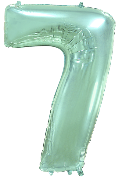 Jumbo Foil Number Balloon (0-9), pastel mint
