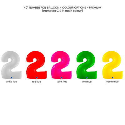 Premium Jumbo Number Balloon Column (choose your colours)