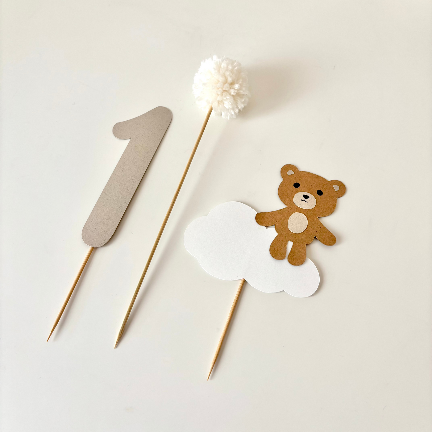 Baby Bear Cake Topper Set