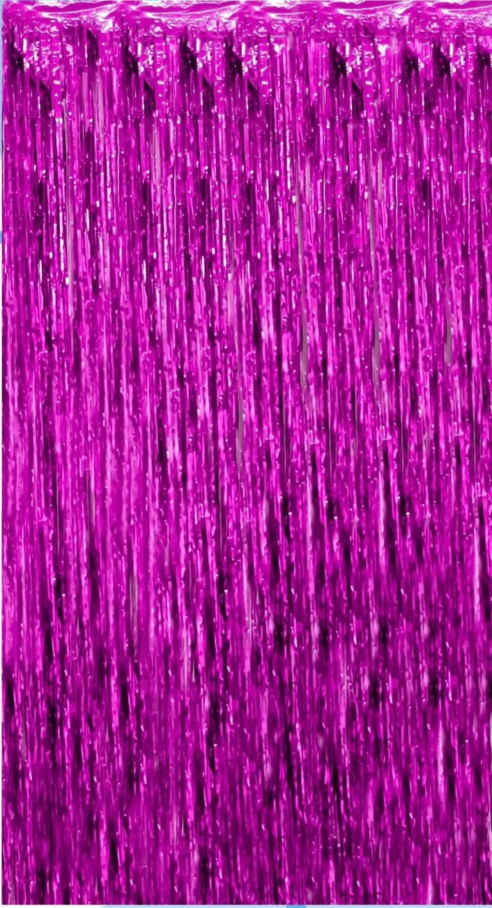 Fringe Curtain, pink fuschia