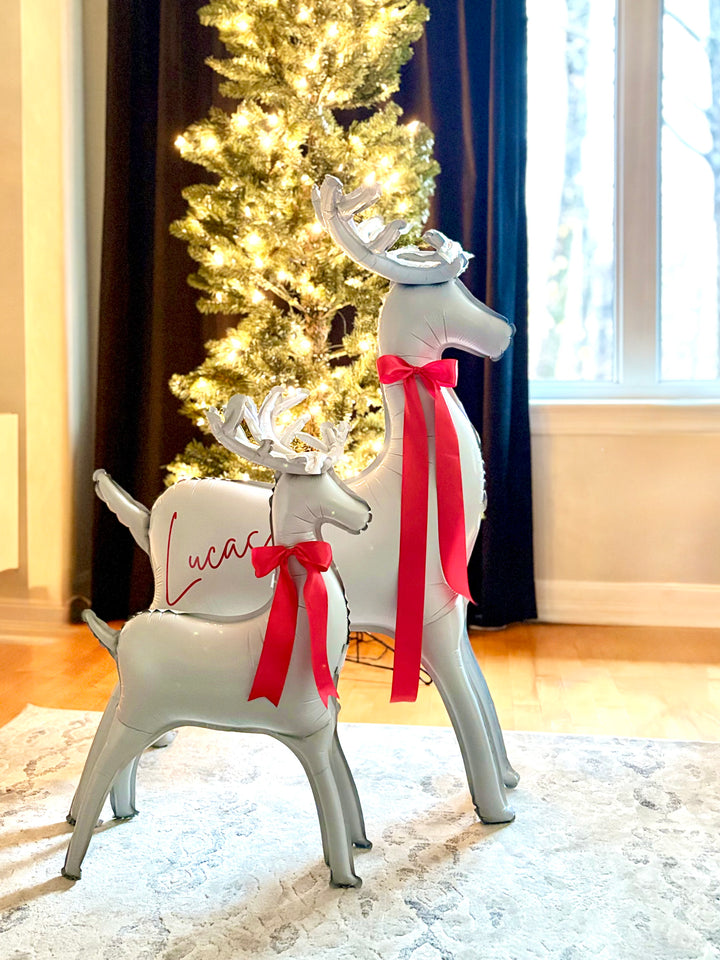 Personalized Standing Reindeer Balloon Pair