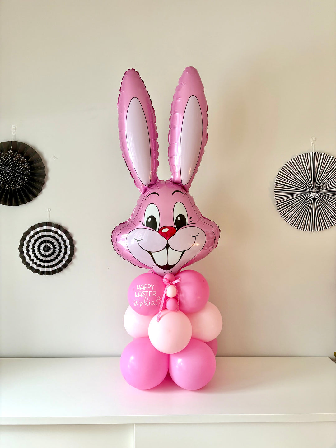 Easter Bunny Balloon Column