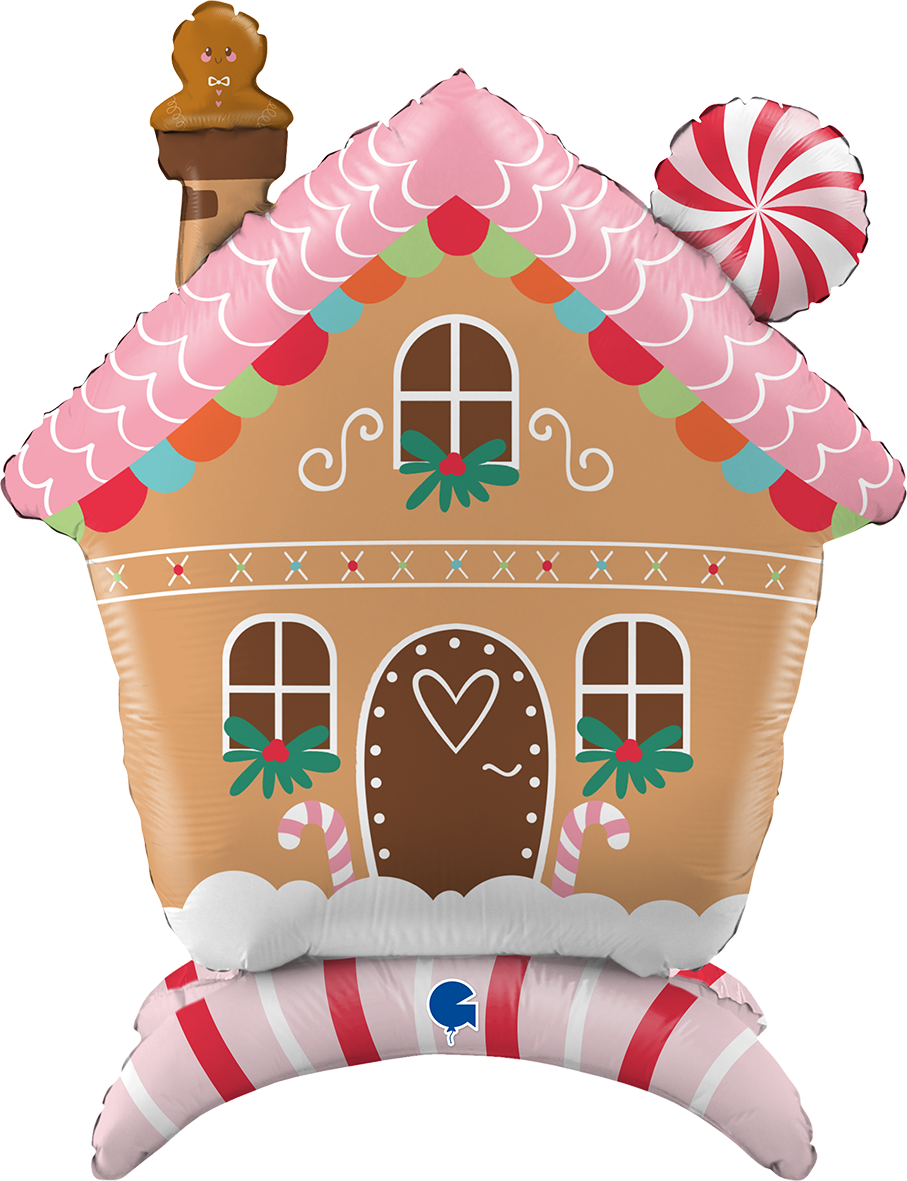 Gingerbread House, Standing Foil Balloon