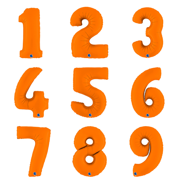 Jumbo Foil Number Balloon (0-9), orange