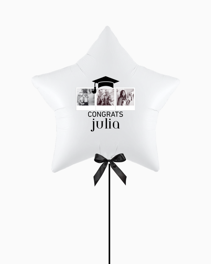 Star-shaped balloon with photos and &