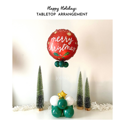 Happy Holidays Tabletop Balloon Arrangement