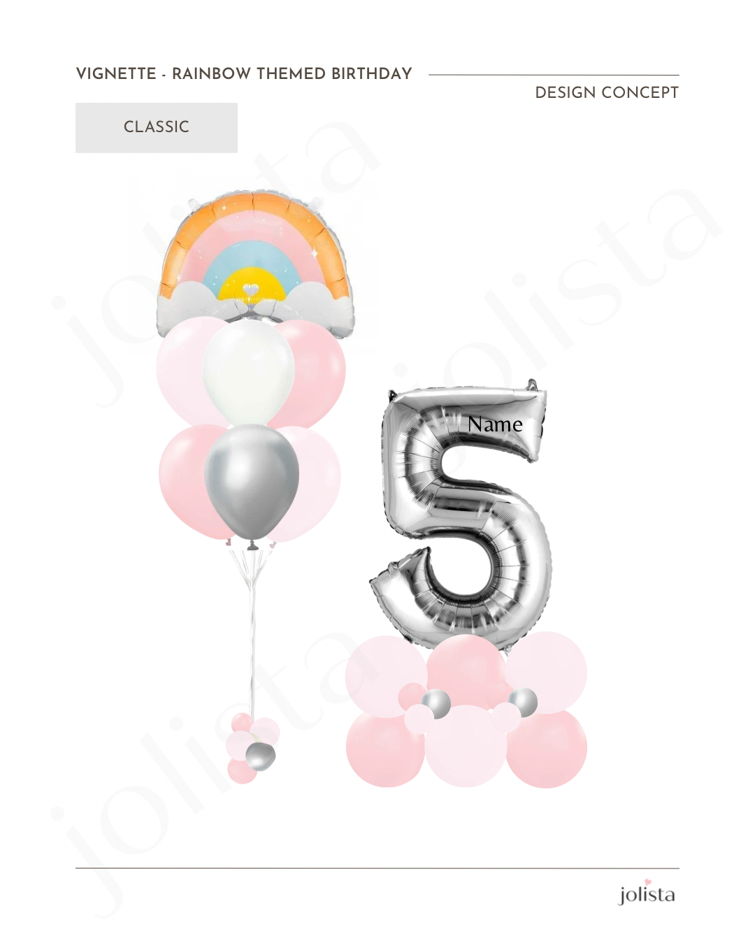 Rainbow Birthday Vignette