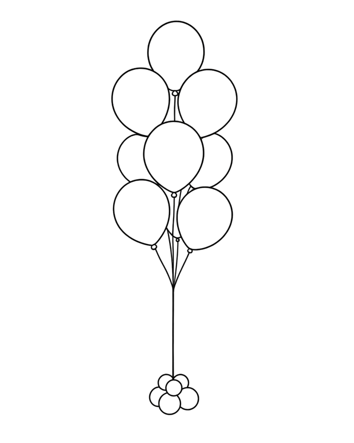 Helium Balloon Bouquet, choose your colours